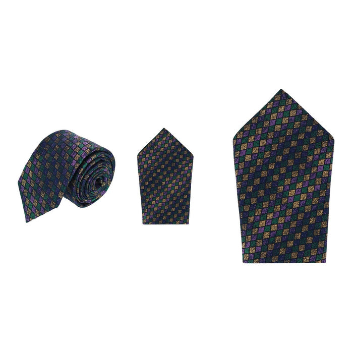 Carnival Diamond Multi-Colored Novelty Silk Necktie