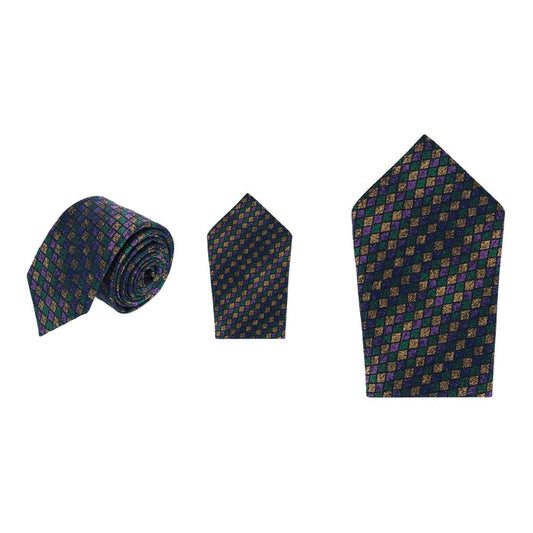 Carnival Diamond Multi-Colored Novelty Silk Necktie