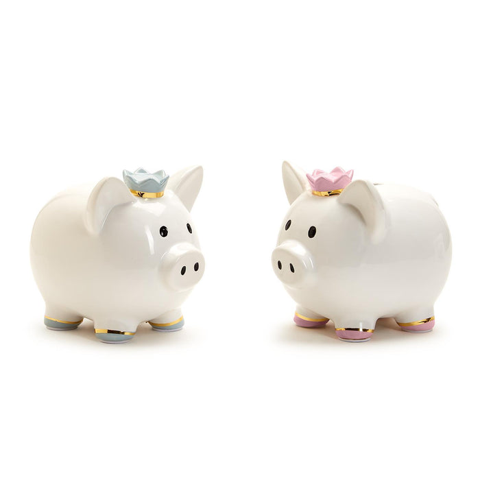 Ceramic Piggy Bank With Crown