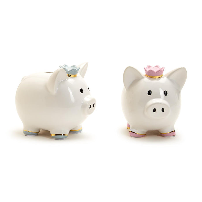 Ceramic Piggy Bank With Crown