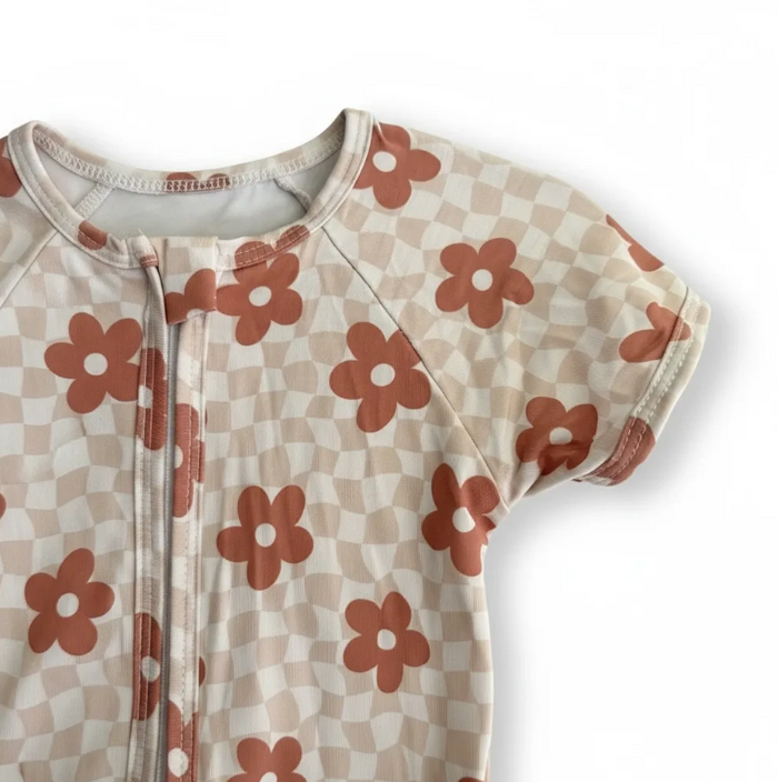 Checkered Flower Bamboo Viscose image 3