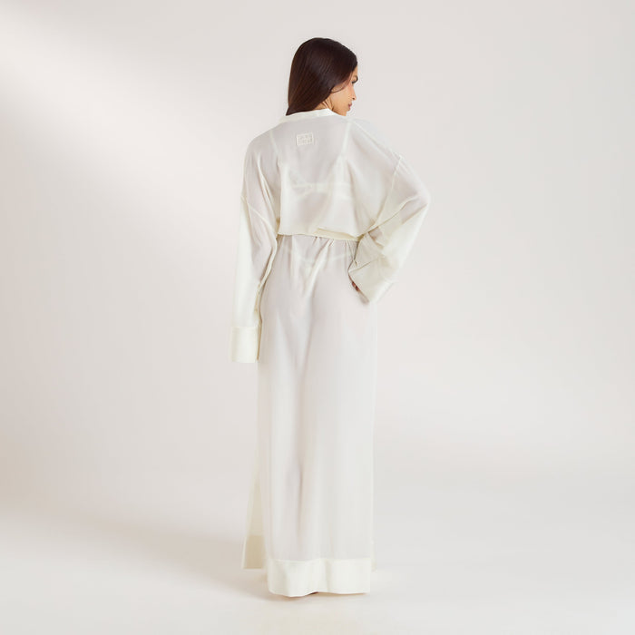 Chiffon Maxi Robe - Cream