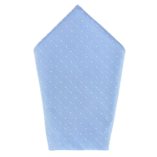 Churchill Chambray 12-Inch Polka Dot Linen Blend Pocket Square