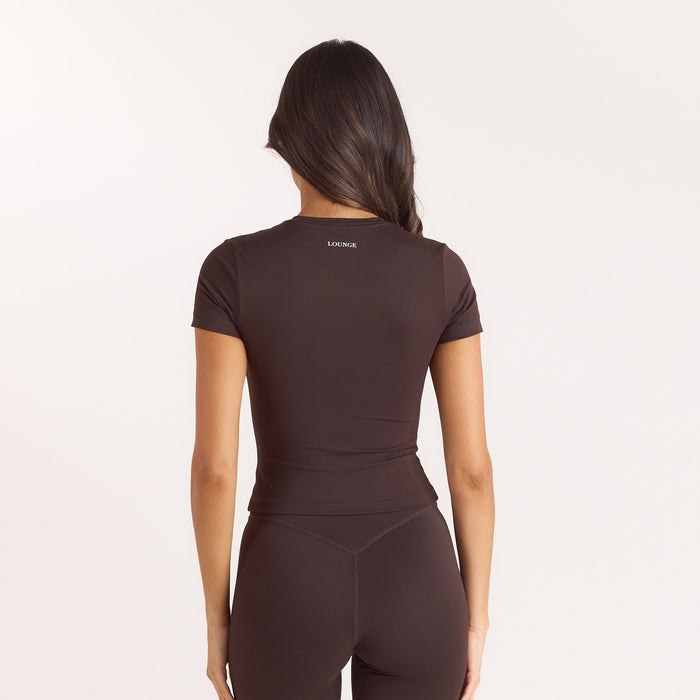 Classic Fitted Top - Coffee Bean