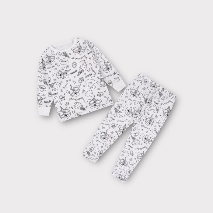 Color-In Pajamas – Creative Washable Baby Boy Sleepwear Set - 8 image