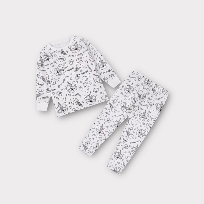 “Color Me In” 2 Piece Pajamas Set