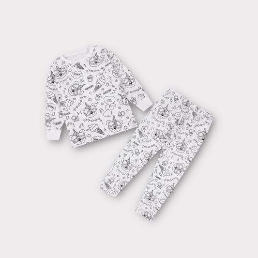 “Color Me In” 2 Piece Pajamas Set