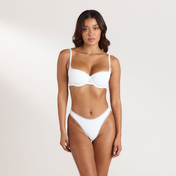 Comfort Balconette Bra - White