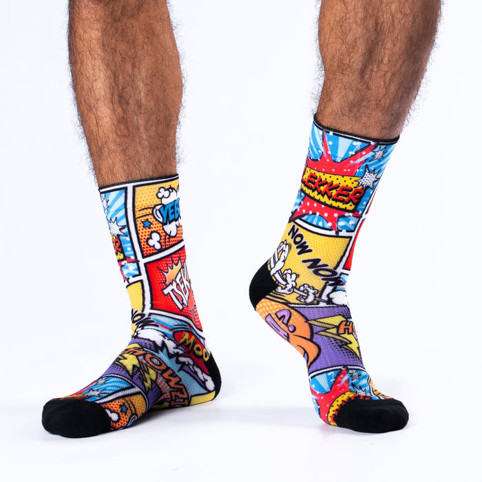 Comic Pop Unisex Active Socks