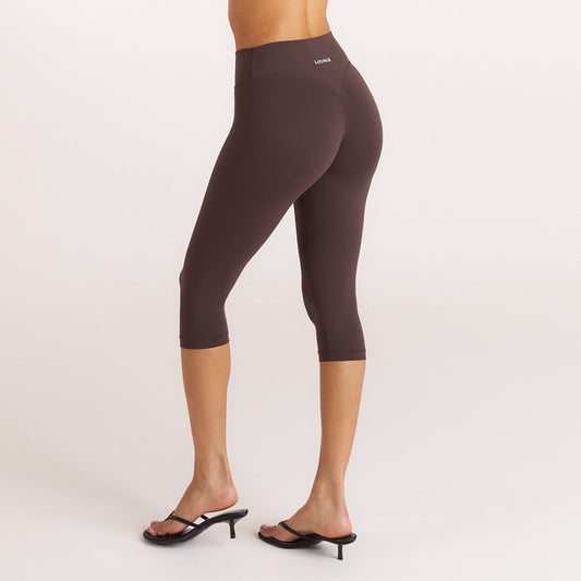 ContourSoft™ Capri Leggings - Dark Chocolate