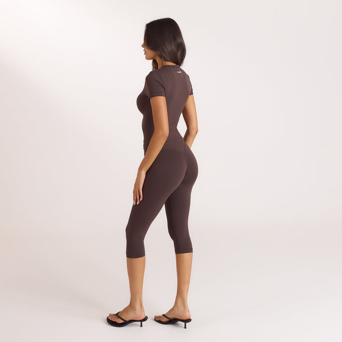 ContourSoft™ Capri Leggings - Dark Chocolate