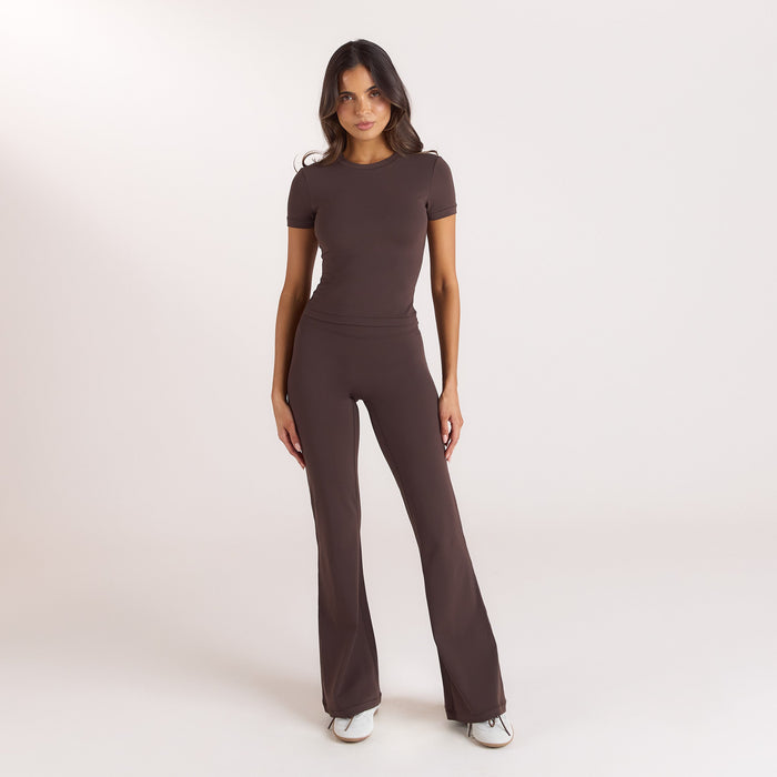 ContourSoft™ Flared Leggings - Dark Chocolate