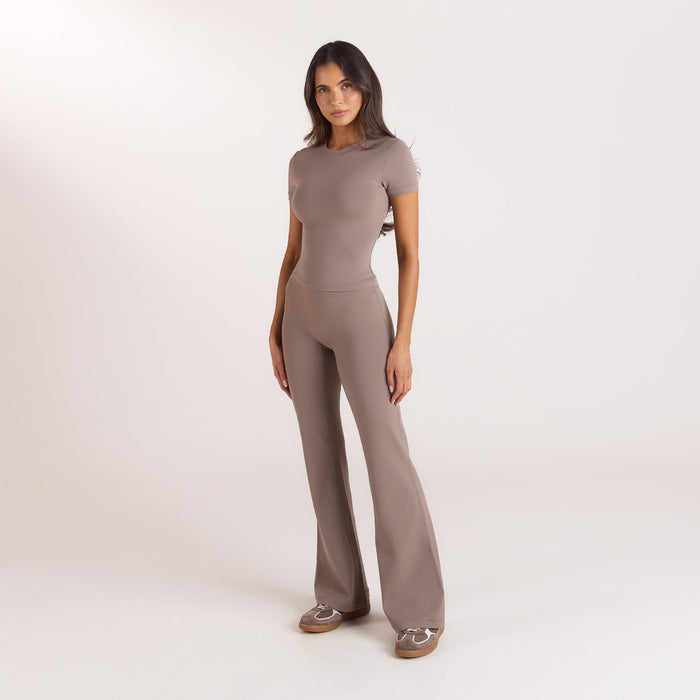 ContourSoft™ Flared Leggings - Mushroom