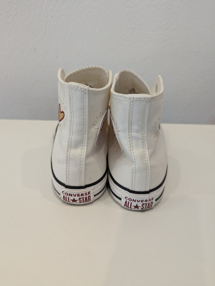 Converse White Heart Hightops 6