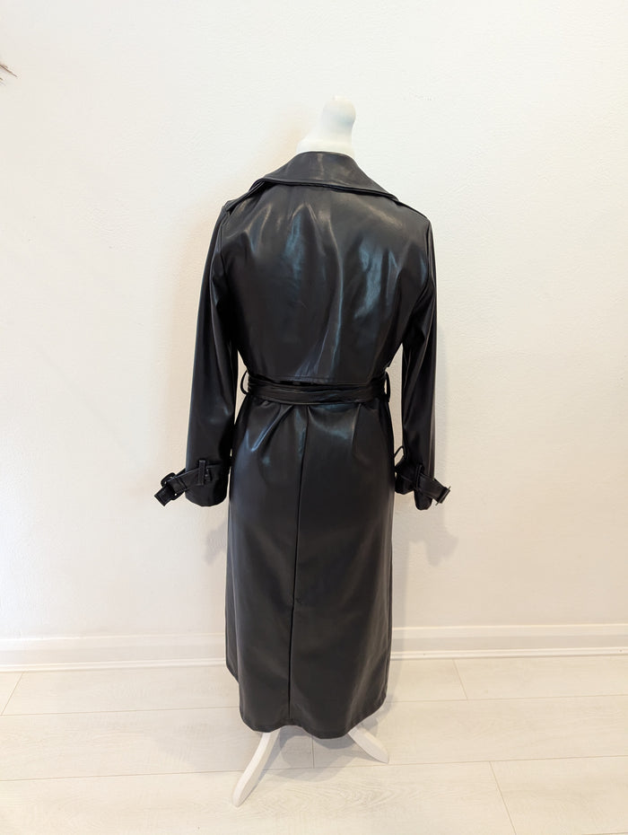 Copperrose Black Pleather Coat S