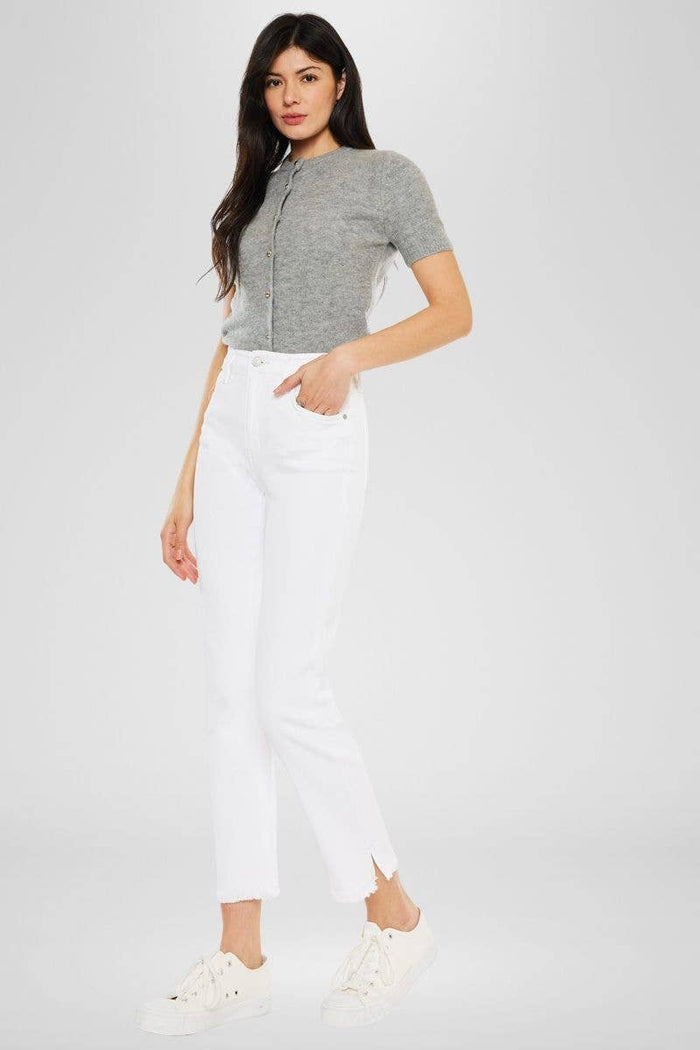 Cordova White High Rise Slim Straight Kancan Jeans