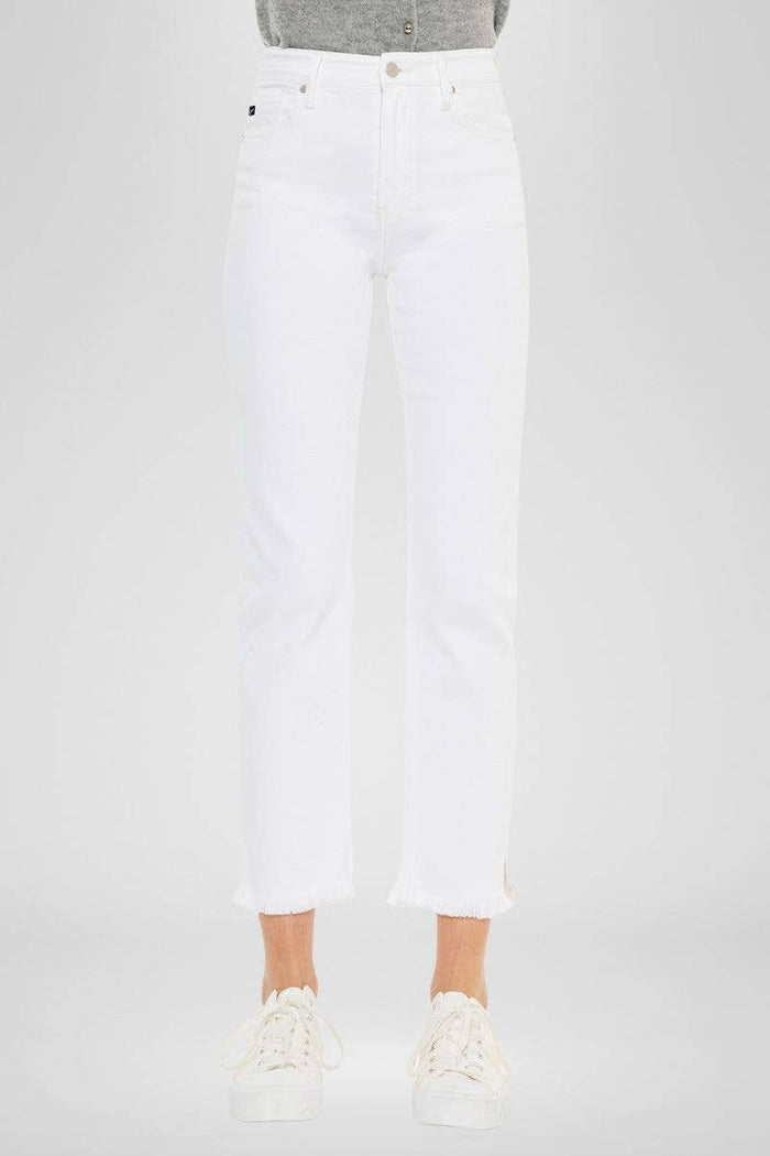 Cordova White High Rise Slim Straight Kancan Jeans