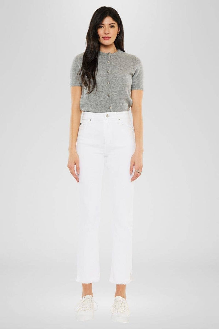 Cordova White High Rise Slim Straight Kancan Jeans