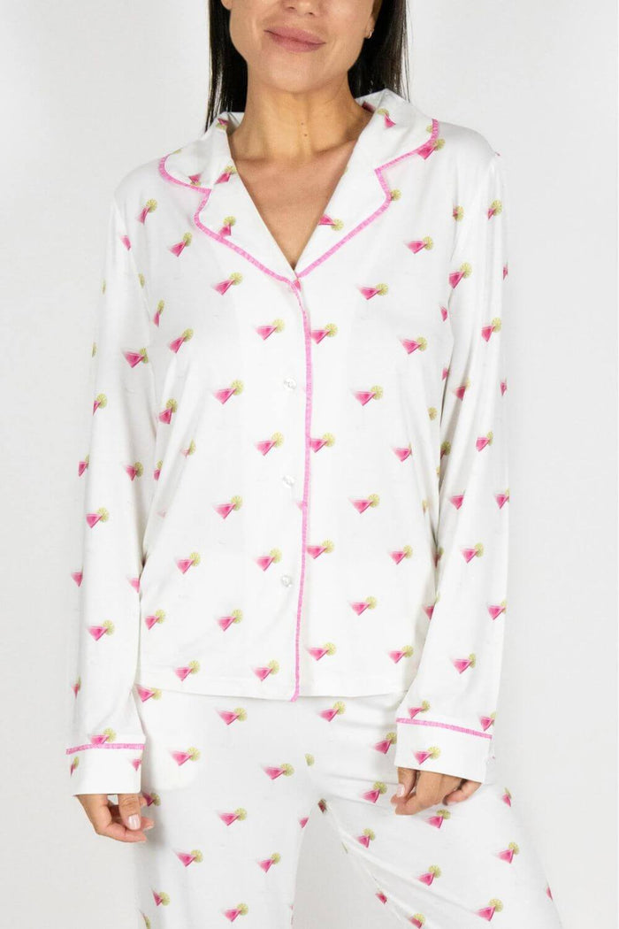 Aspen Dream Cosmo Printed Long PJ Set