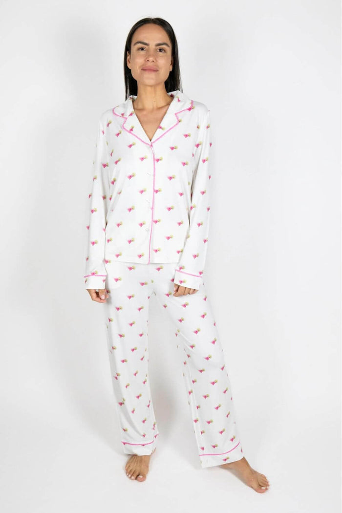 Aspen Dream Cosmo Printed Long PJ Set
