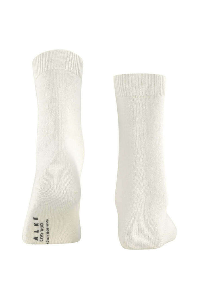 Falke Cosy Wool Women's Socks Color: Off-White, Black, Grey Mix, Dark Navy Size: 35-38, 39-42 at Petticoat Lane  Greenwich, CT