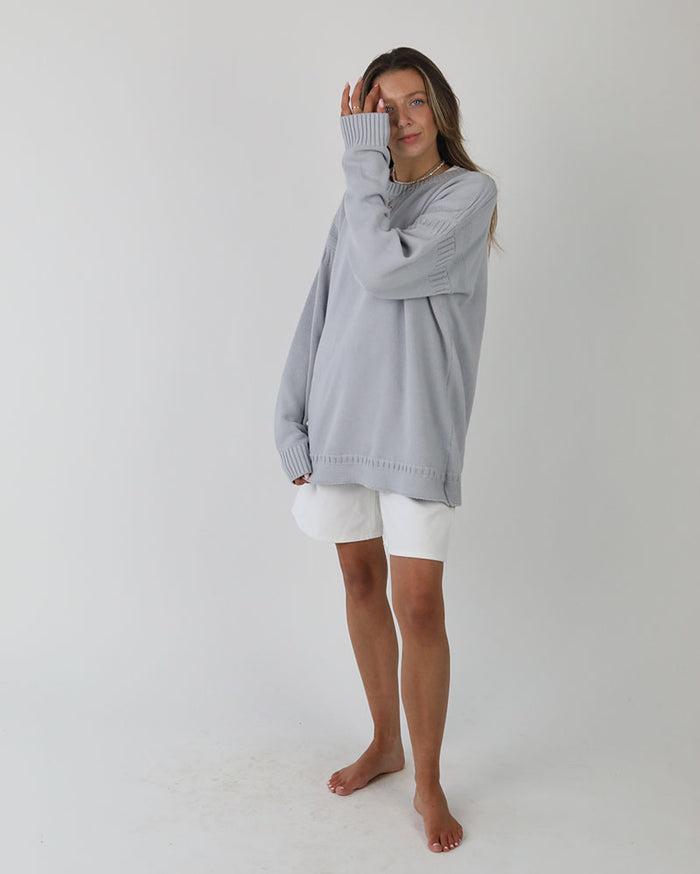 Cotton Guernsey | Blue Grey