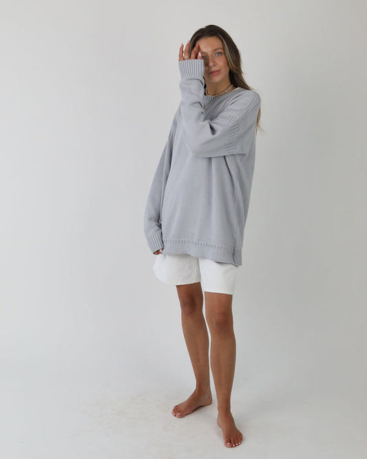 Cotton Guernsey | Blue Grey