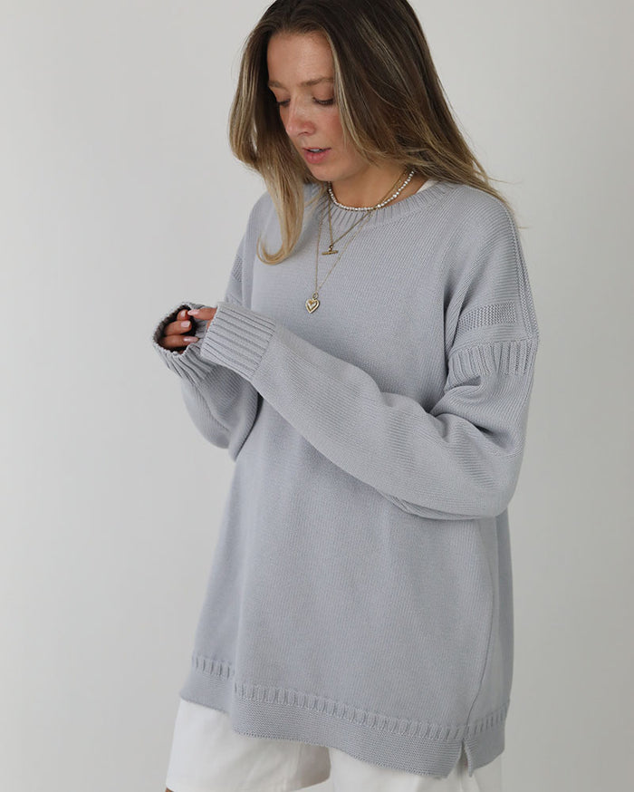 Cotton Guernsey | Blue Grey