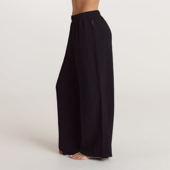 Crinkle Pyjama Bottoms - Black