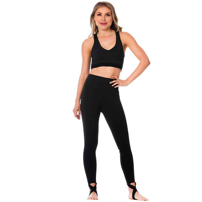 Criss-Cross Black Sports Bra for Women – Supportive, Stylish & Breathable