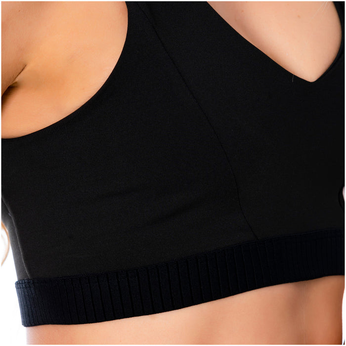 Criss-Cross Black Sports Bra for Women – Supportive, Stylish & Breathable