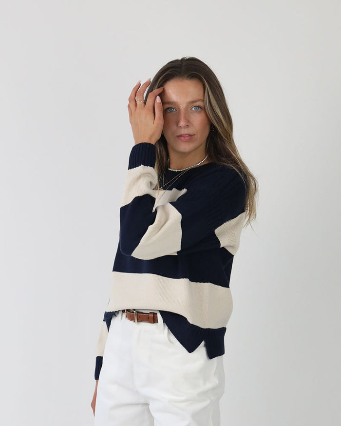 Cropped Guernsey | Rugby Stripe