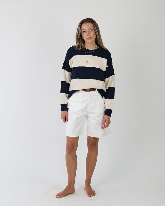 Cropped Guernsey | Rugby Stripe