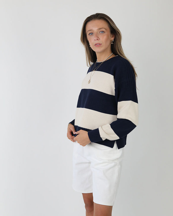 Cropped Guernsey | Rugby Stripe