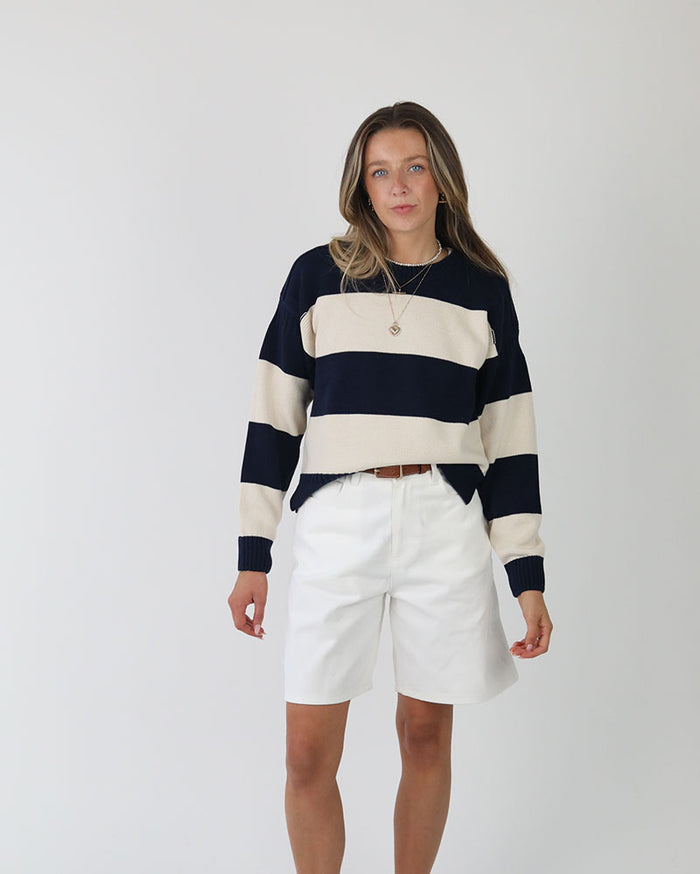 Cropped Guernsey | Rugby Stripe