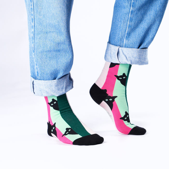 Curious Cat Bamboo Socks