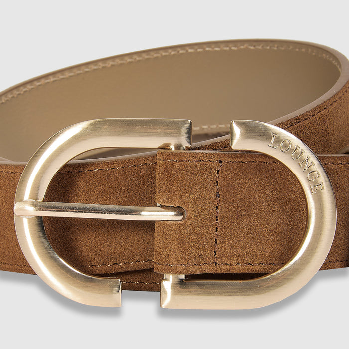Curved Buckle Belt - Tan
