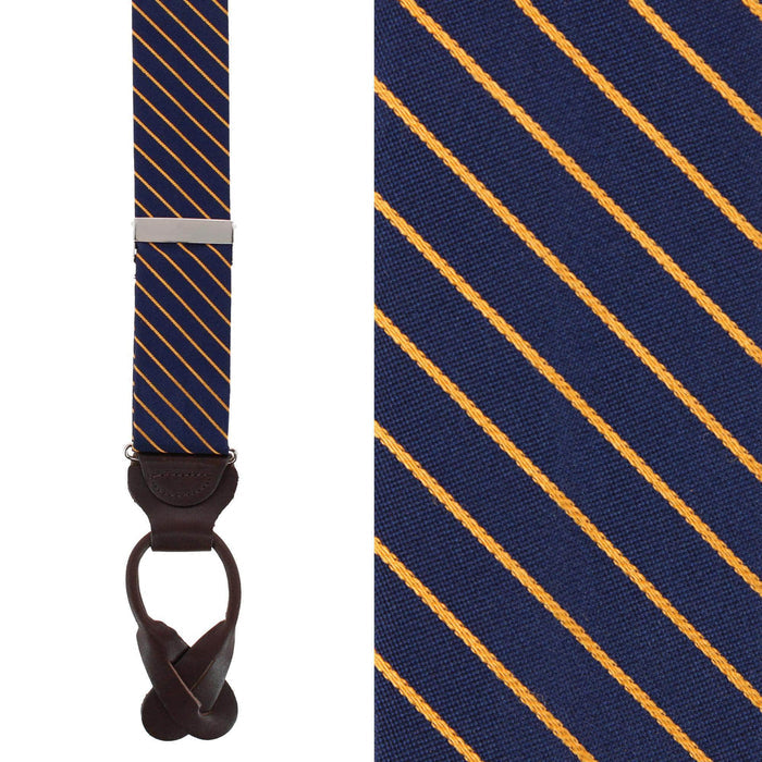 Declan Diagonal Stripe Silk Business Button End Braces