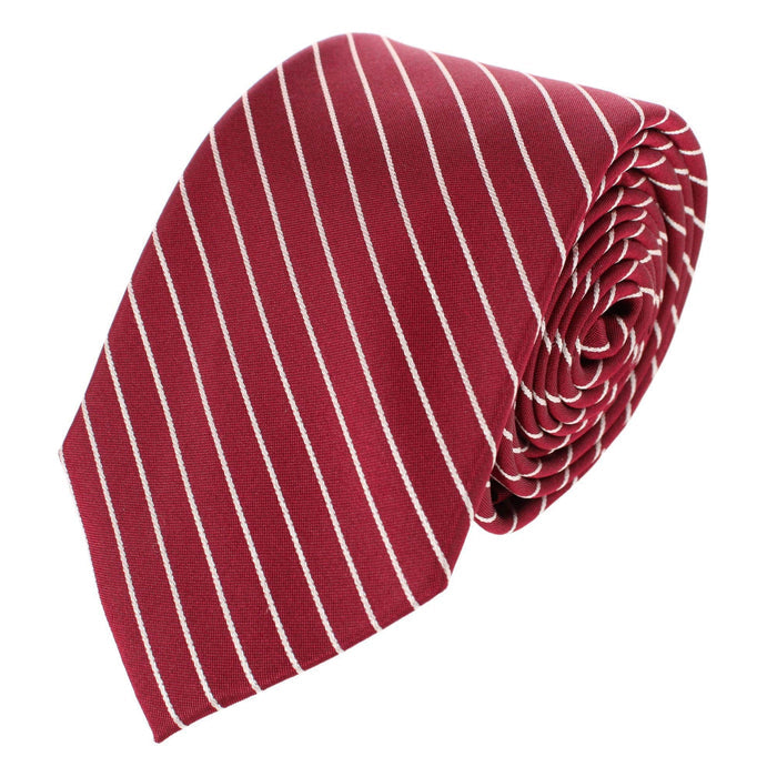 Burgundy with Cream Stripe