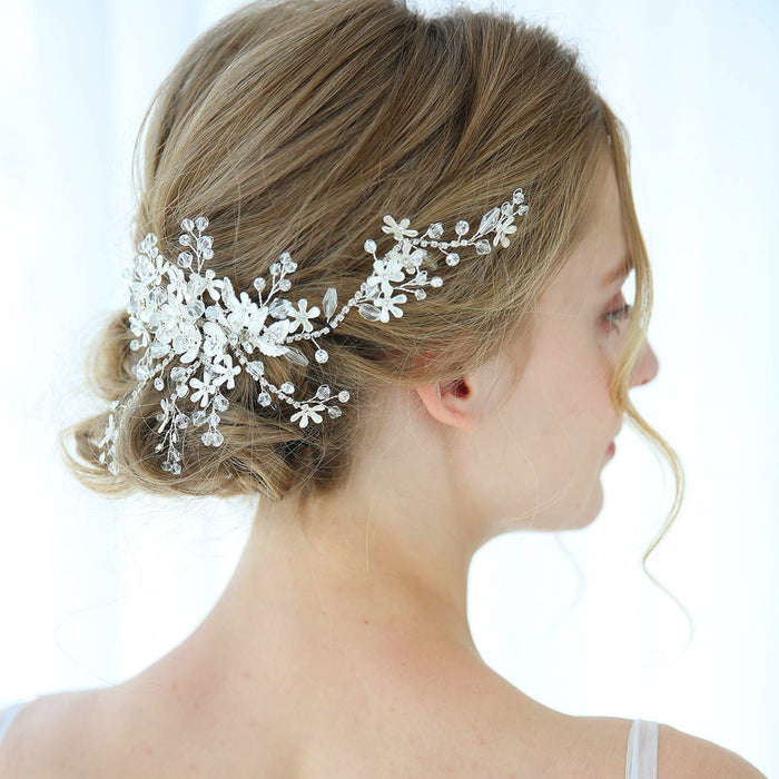 best wedding headpiece silver