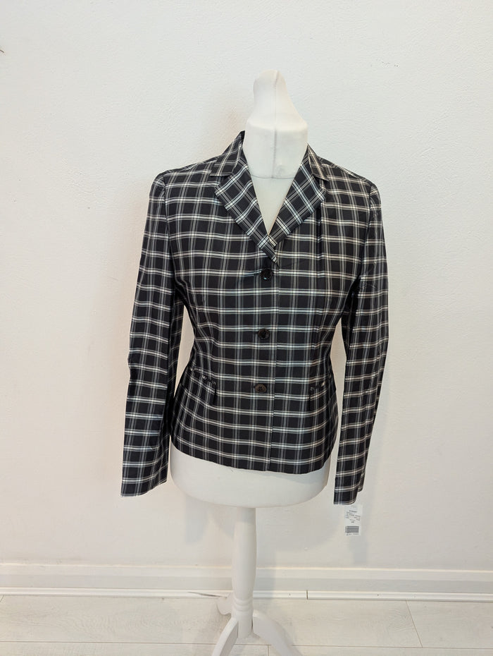 Dinomoda Check blazer NWT 10/12