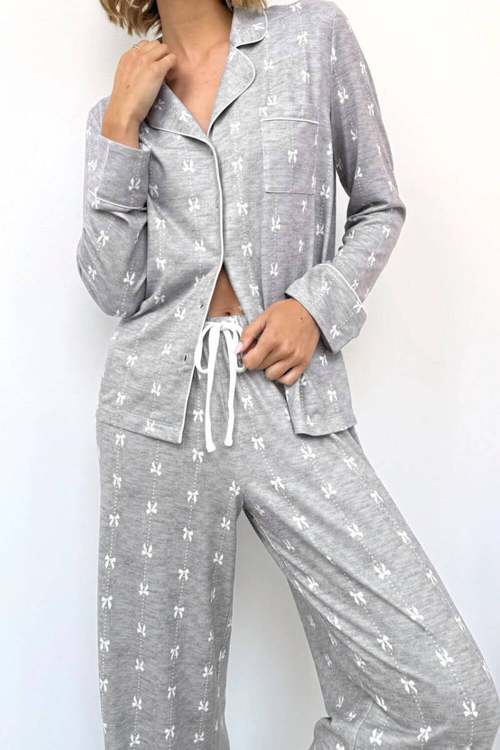 Splendid Dotted Bows Long PJ Soft Set