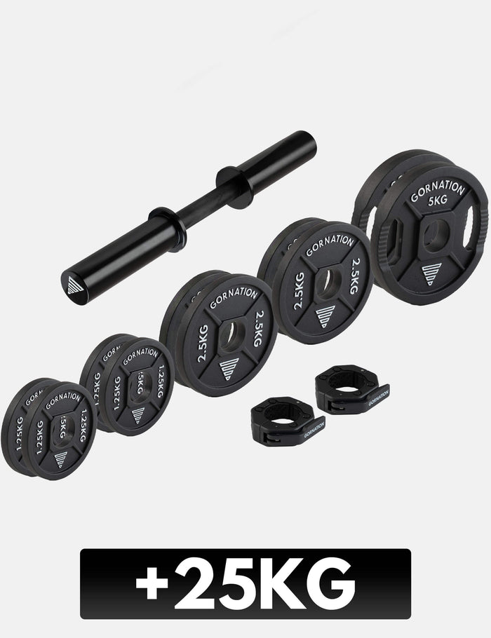 GORNATION dumbbell with magnetic dumbbell clips and weight plates