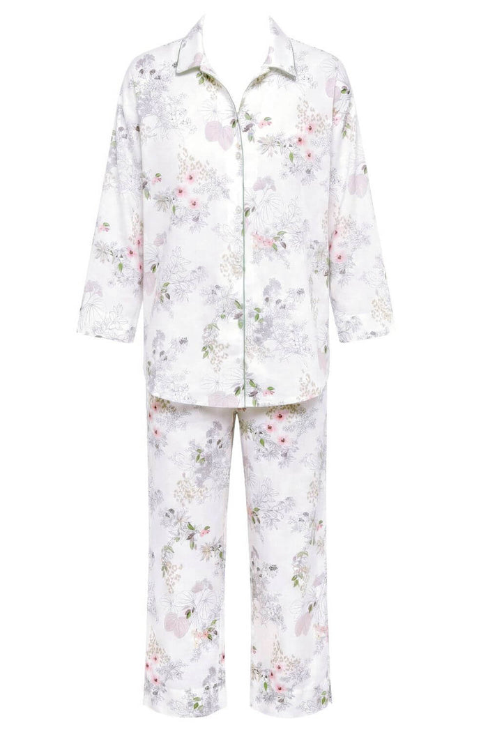 Essentiel Cropped Pj Set in Blanc Floral