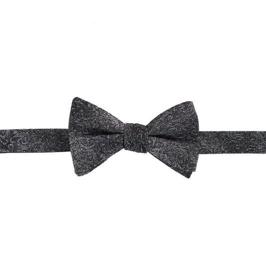 Esteban Scrolling Vines Tone on Tone Patterned Silk Self Tie Bow Tie