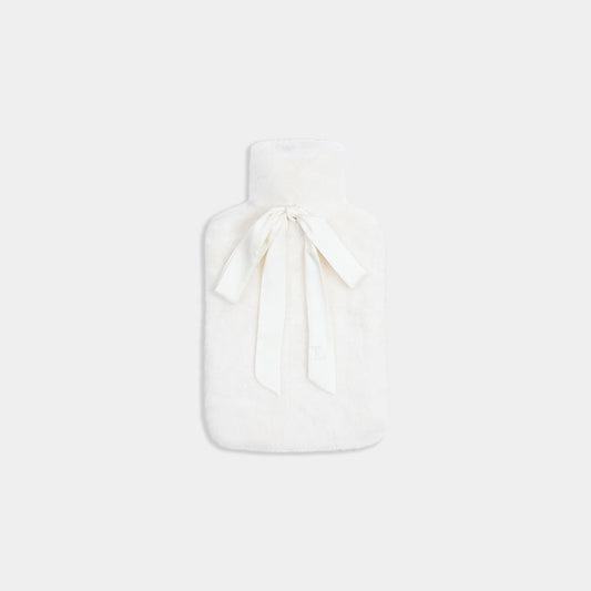 Faux Fur Hot Water Bottle - Ivory