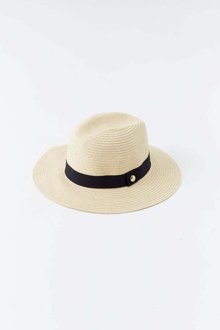 Melissa Odabash Fedora Beige/Black