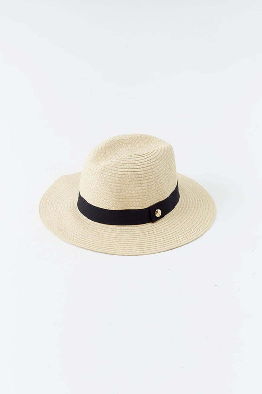 Melissa Odabash Fedora Beige/Black