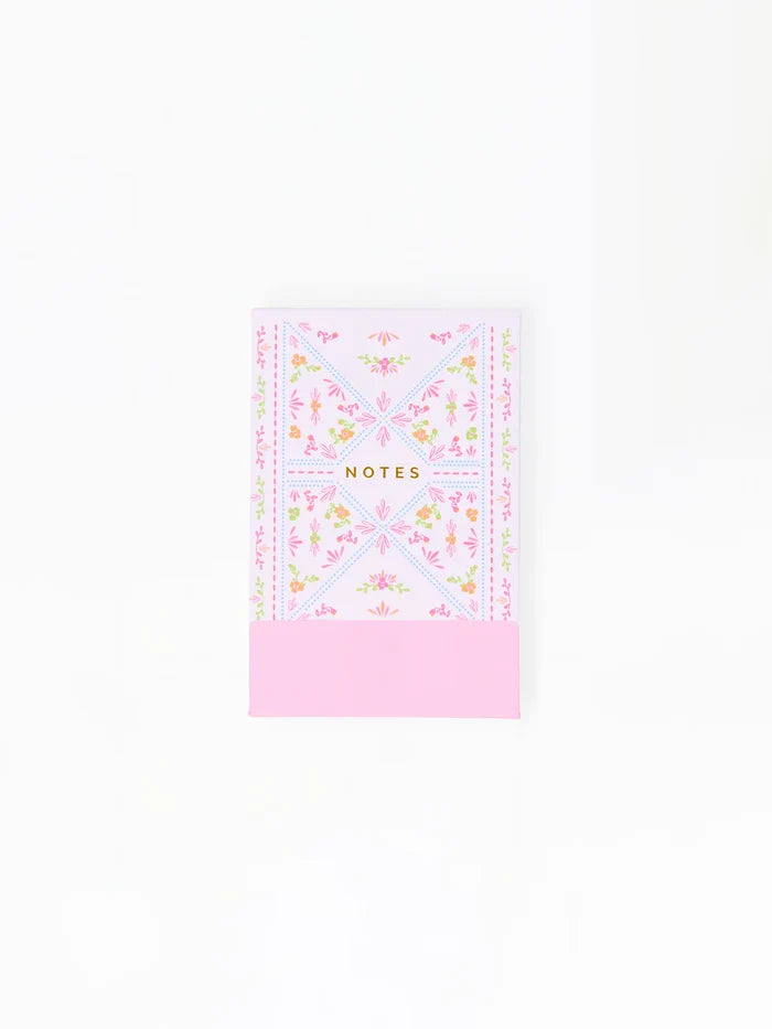 Floral Stitch Flip Notepad