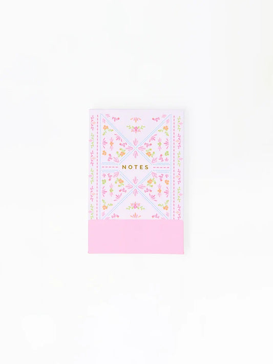 Floral Stitch Flip Notepad